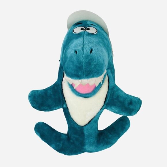 RARE VTG Prestigious Toy 17" Blue Shark Visor Plush Carnival Toy Riverside CA - Picture 1 of 12